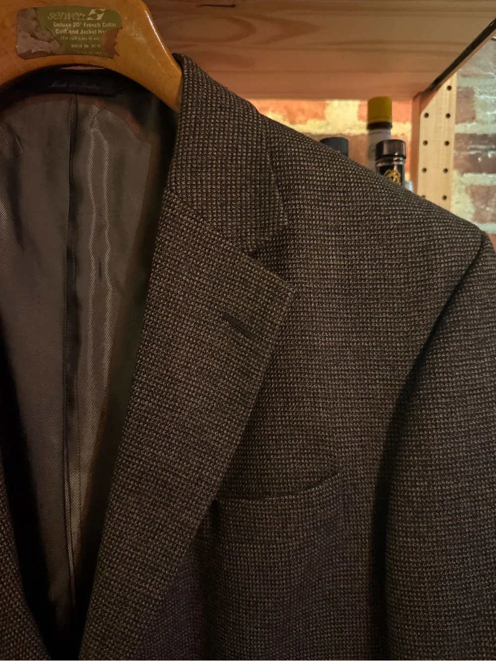 Oscar de la Renta 100% Wool Brown Blazer Style#3556